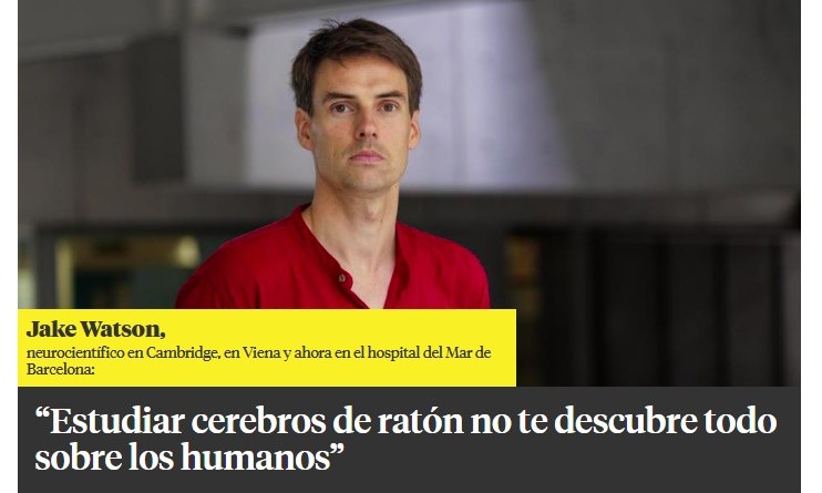 La Vanguardia's La Contra interview feature with Jake Watson